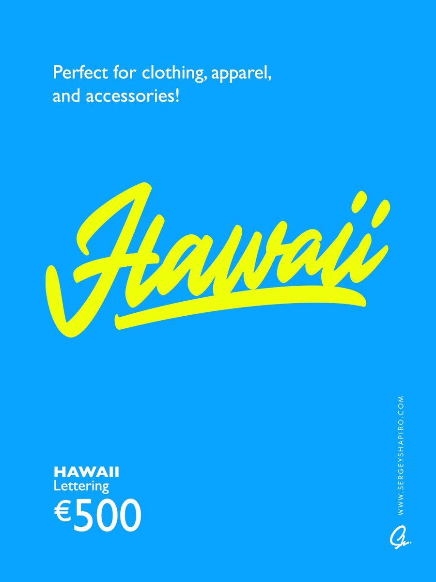 Custom brush-pen script based lettering for sale. Including full rights.

Perfect for clothing, apparel, accessories etc.