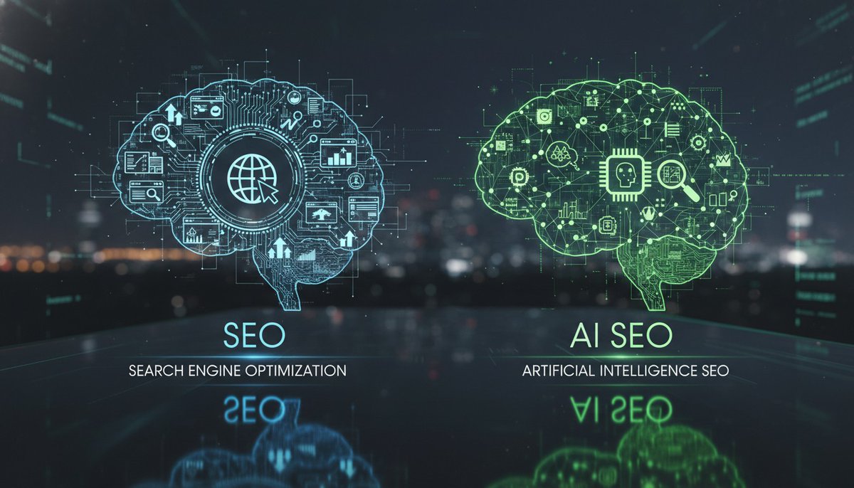 MeasureLLM's tweet photo. Traditional SEO gets you rankings. GEO gets you cited in AI answers.
If you are only doing one, you are leaving visibility on the table.
Read: https://t.co/ogYA730Y1M

#seo #aiseo #measurellm #brandvisibility https://t.co/8iJawWNVf3