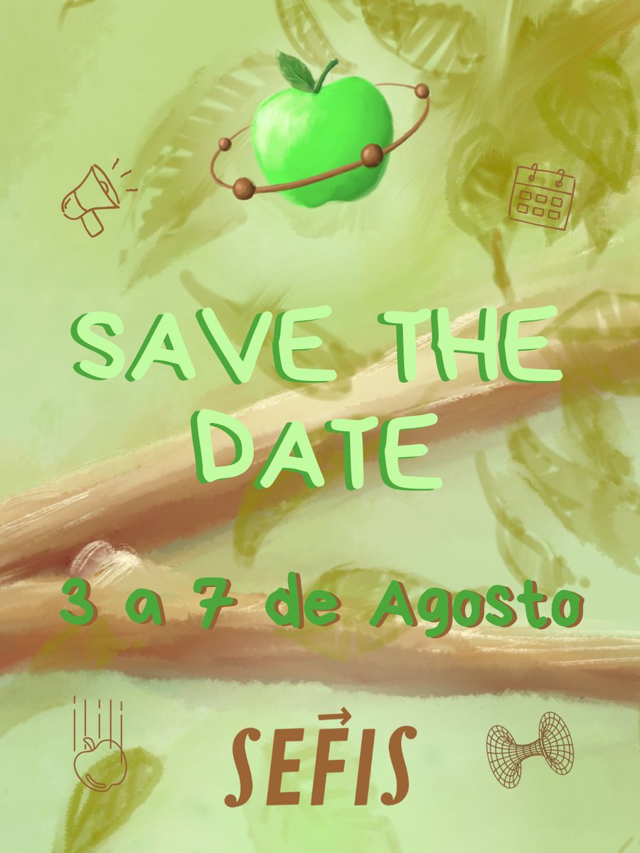 sefis_unicamp's tweet photo. 🗓️ SAVE THE DATE! A semana mais aguardada do ano já tem data confirmada! 🍏

Talvez já tenham percebido, mas nesta edição abordaremos principalmente a relação entre a física e o meio ambiente. 🔭🍃

#semanadafísica #sefis #fisica #unicamp https://t.co/IFWtbsa1Fu