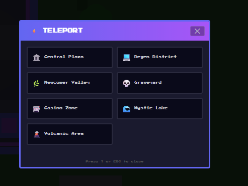 WorldPixelSol's tweet photo. We just added 3 new features

Teleport - Move anywhere you want to stay 

Achievements - Win prizes as you progress Quests 

Complete challenges for rewards https://t.co/7TNn7ZRujC