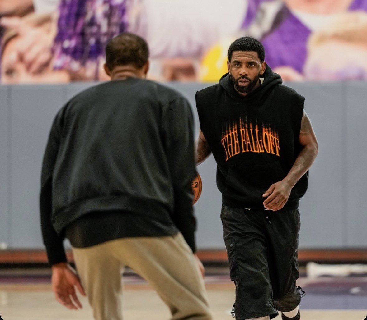 Kyrie Irving rockin The Fall-Off hoodie 🏀