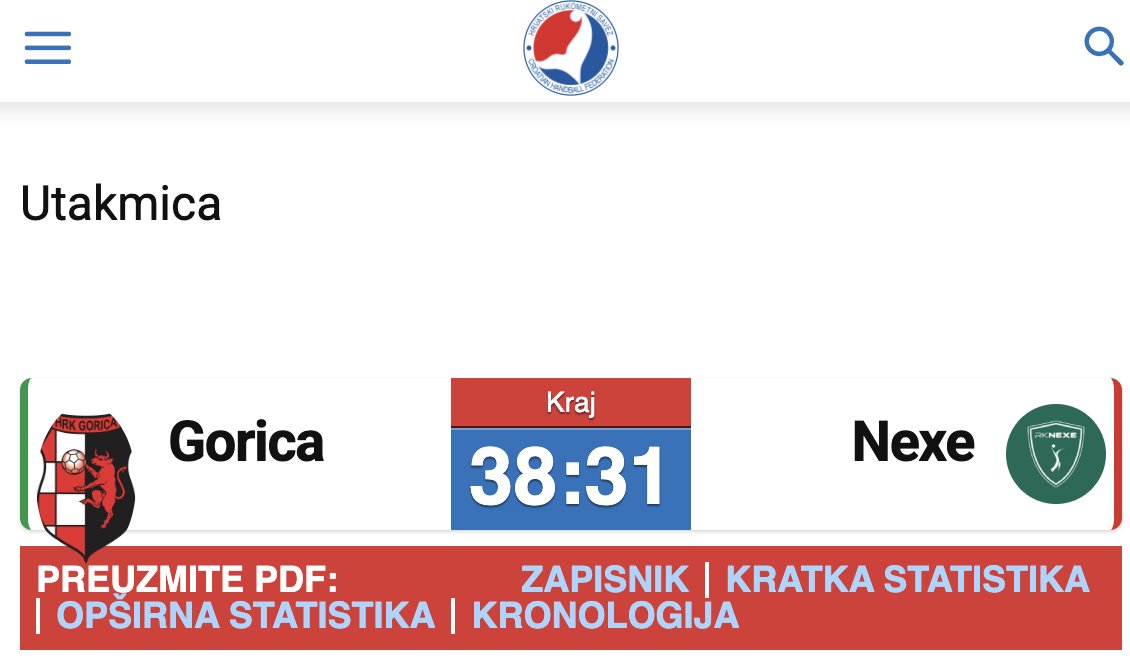 Croatian handball league back in full swing. In the Championship round, Zagreb were pushed to the limit by Dugo Selo yesterday, while today Gorica stunned Nexe with a big win.
#crohandball