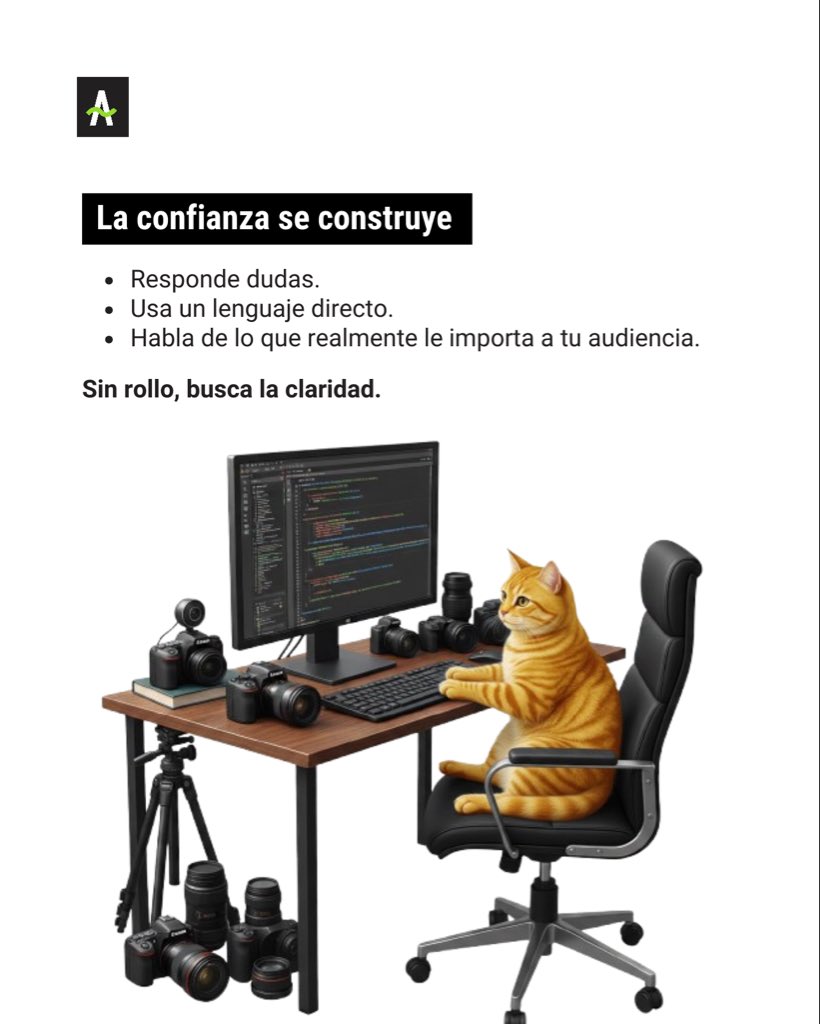 💬 <a href="/eldacantu/">Elda Cantú</a> comparte las claves para que tu newsletter deje de ser un correo más. 
Menos spam, más conexión.
👉 Desliza y conoce qué nos dijo.
Un trabajo de Hansel Villeda, estudiante de la 5a gen