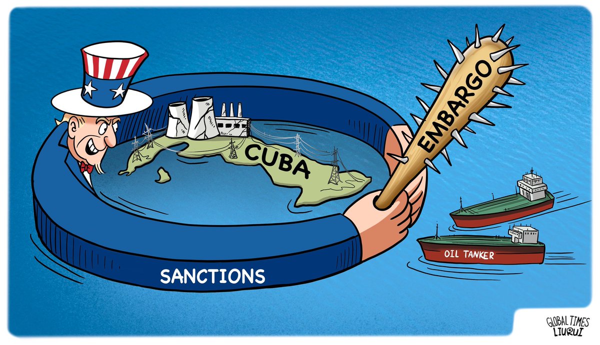 ⚠️Les États-Unis font les 2‼️

Aucun pays n'a le droit de priver un autre pays d'approvisionnement en carburant, ni d'empêcher un pays producteur d'exercer son droit à l'exportation

"La loi du plus fort" c'est un grave danger pour le monde, qui deviendra intenable à court terme.