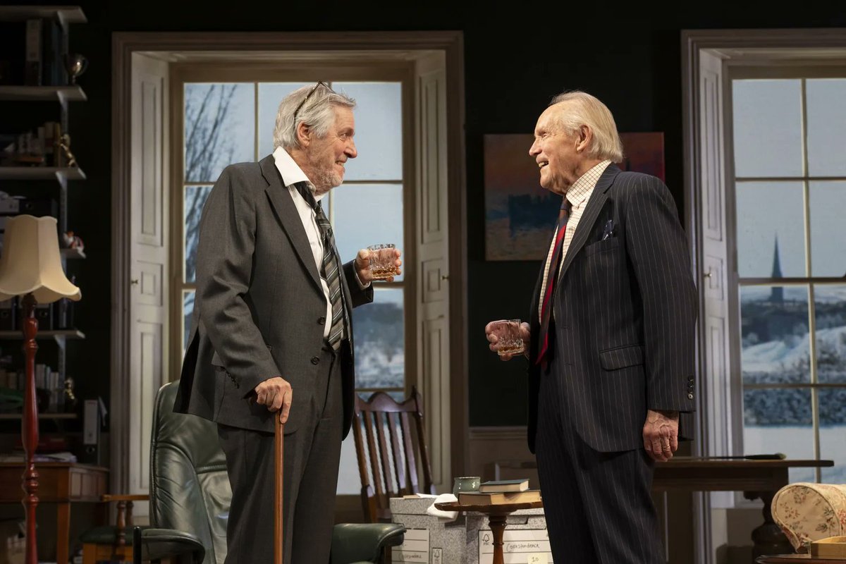 theatreandtonic's tweet photo. I'm Sorry, Prime Minister at Apollo Theatre ★★★★★ " a beautiful swan song and a bittersweet farewell to two of Britain’s most enduring satirical creations" https://t.co/fXkyoEPQzS https://t.co/JUeWsON3JL