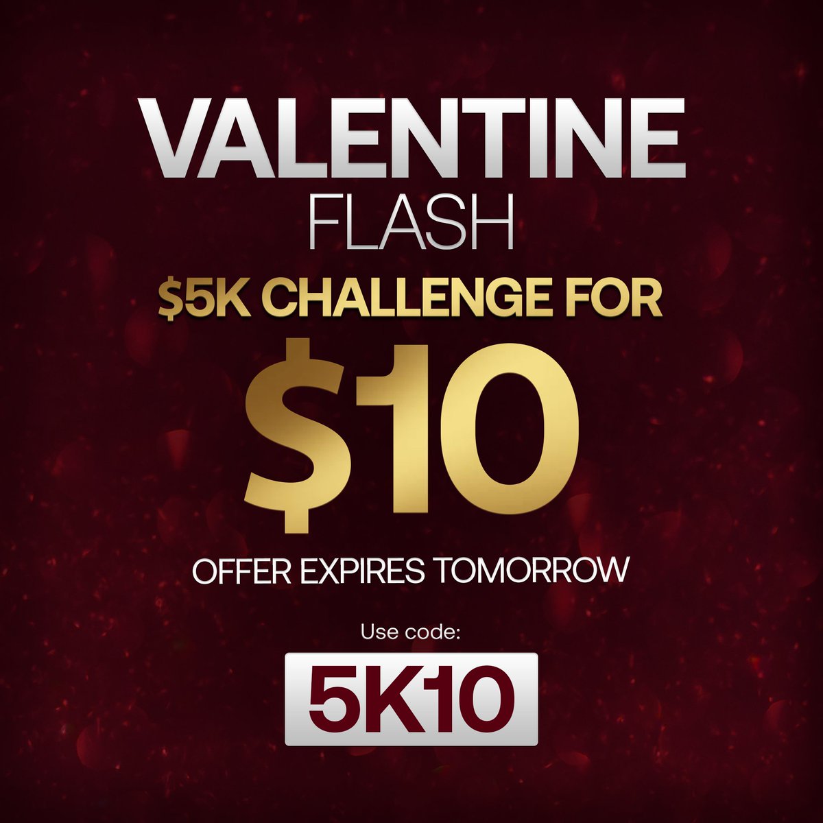 🚨 40% OFF Sitewide

Before you log out for the week secure your next funded account.

Use code: VALENTINE40

Start Monday positioned.
Not watching. 🐐🔥