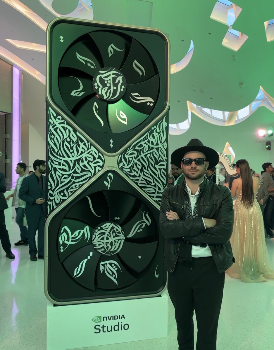 Samsh93's tweet photo. Easily the most powerful moment of the week! By @nvidia Dubai Program for Gaming @DubaiFuture 

Al. GPUs. Real-time power. Builders in one room shaping what's next.

The future isn't loading. It's live.

#DubaiGaming #NvidiaStudioNights #Nvidia #Ai
#Gaming https://t.co/m2ACBByfmG