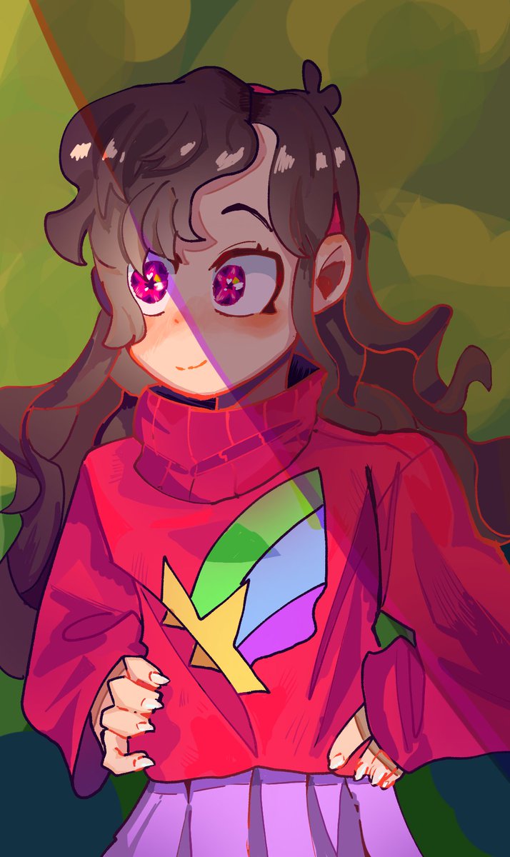 I tried to draw Mabel with no reference, and uhhh this is what I got