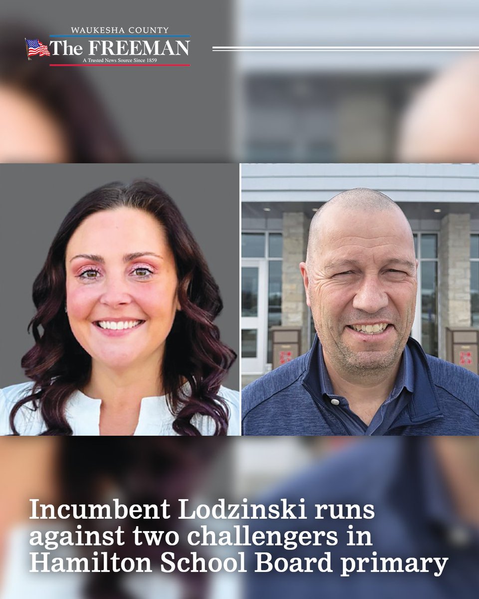 One of two At-Large seats on the Hamilton School Board are up for re-election this year. With two challengers — Cassie Hoehnen and Tom Seiler  — running against incumbent Tom Lodzinski, a primary will be held on Tuesday, Feb. 17 to cut the field to two ... gmtoday.com/the_freeman/ne…