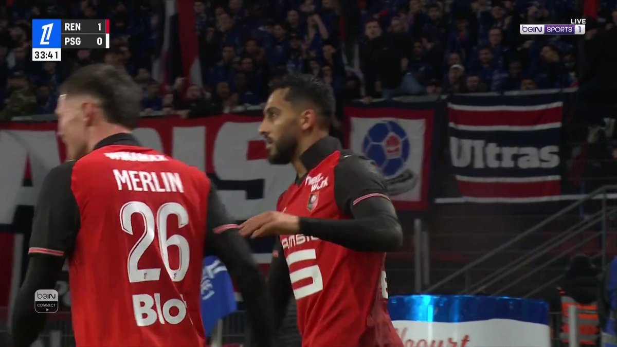 هدف عالمي من الأردني موسى التعمري في انتصار ناديه رين على باريس سان جيرمان بثلاثية مقابل هدف في الدوري الفرنسي 