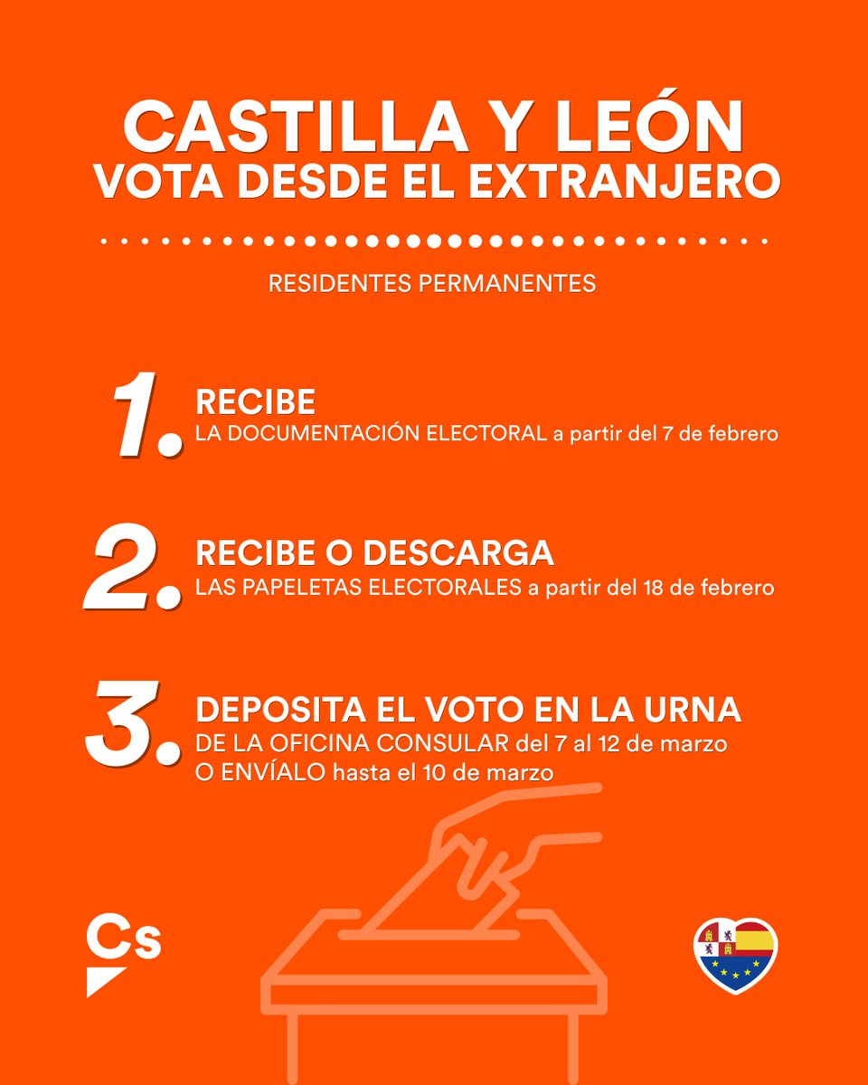 #EleccionesCyL
¿Quieres votar pero resides fuera de España?
Ésta es la manera ⬇️
#VotoCERA
