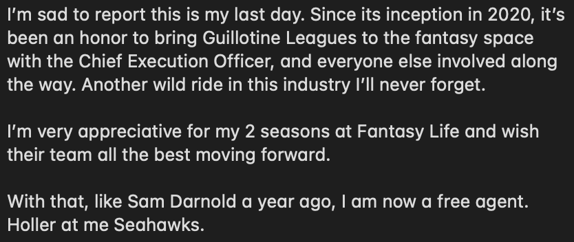 Brian Johnson, Sam Darnold guy tweet media