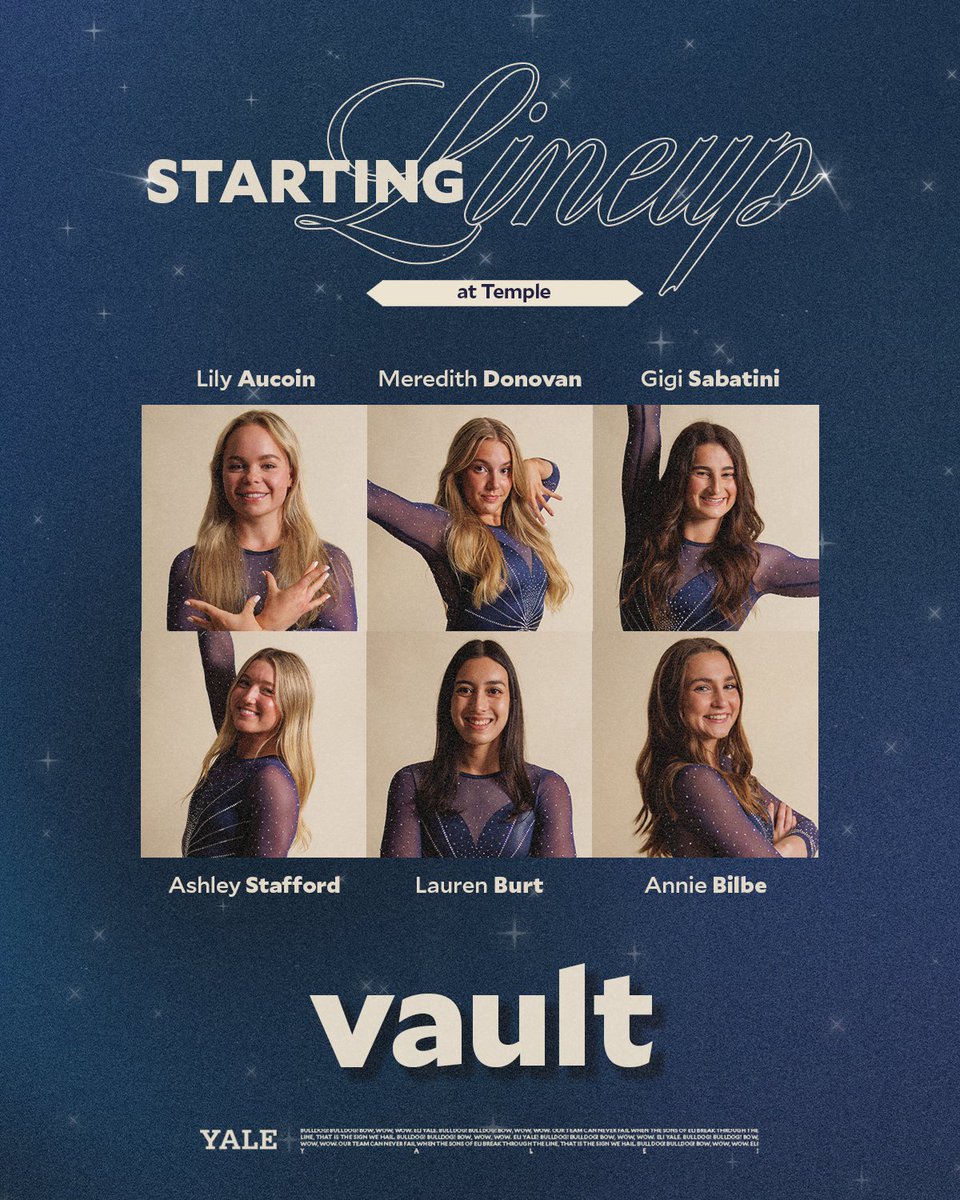 Starting lineups for tonight's meet at Temple 📝

#ThisIsYale