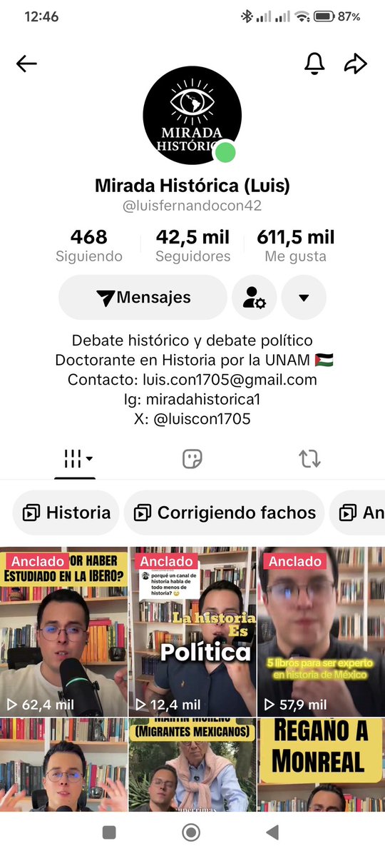 🚨Sigan al Tiktoker de MIRADA HISTÓRICA <a href="/luiscon1705/">Luis Fernando Contreras</a> 🚨