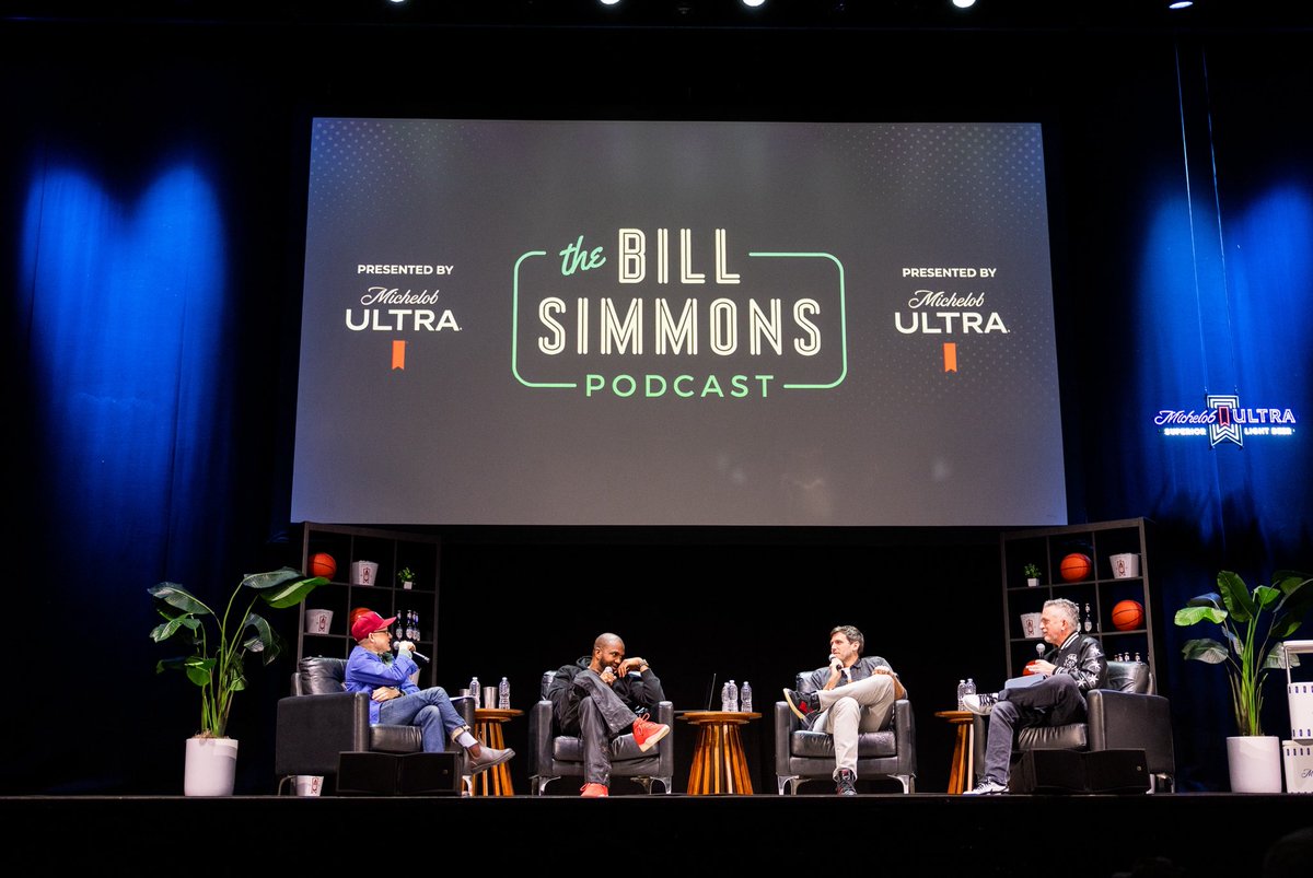 ringer's tweet image. Thank you to everyone who came out to The @BillSimmons Podcast LIVE at the Wiltern for a night celebrating hoops and ‘Heat.’

Presented by @MichelobULTRA #ULTRACourtside LDA 21 and over. Drink responsibly.