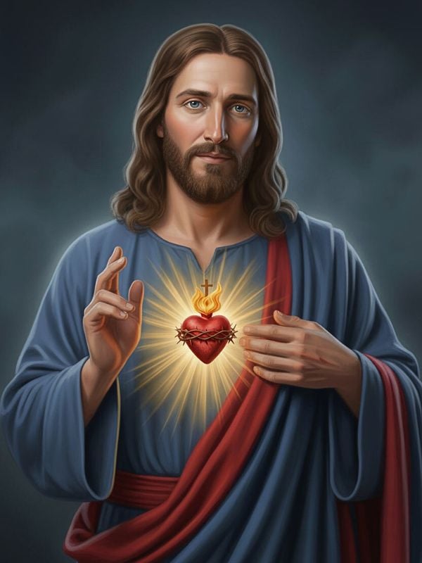 Amor del Corazón de Jesús abrasad mi corazón, Caridad del Corazón de Jesús, derramaos en mi corazón, Fortaleza del Corazón de Jesús, sostened mi corazón, Misericordia del Corazón de Jesús, perdonad a mi corazón, Paciencia del Corazón de Jesús, no os canséis de mi corazón