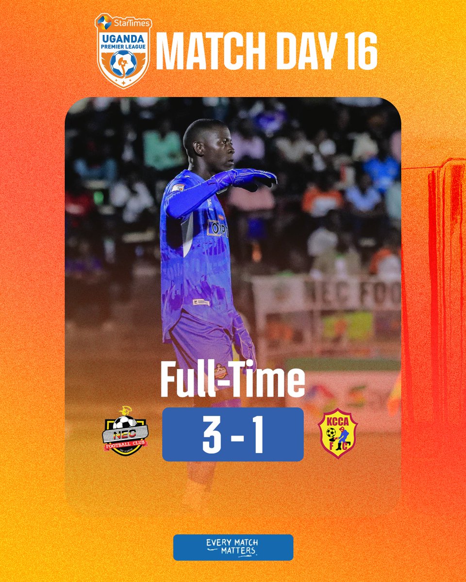 UPL's tweet photo. Full-Time! NEC FC 3-1 KCCA FC
π https://t.co/7XStWhLBYa
#NECKCC | #StarTimesUPL https://t.co/tZhJlWjY9m