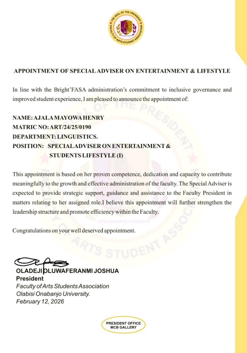 FACULTY OF ARTS STUDENT'S ASSOCIATION tweet media