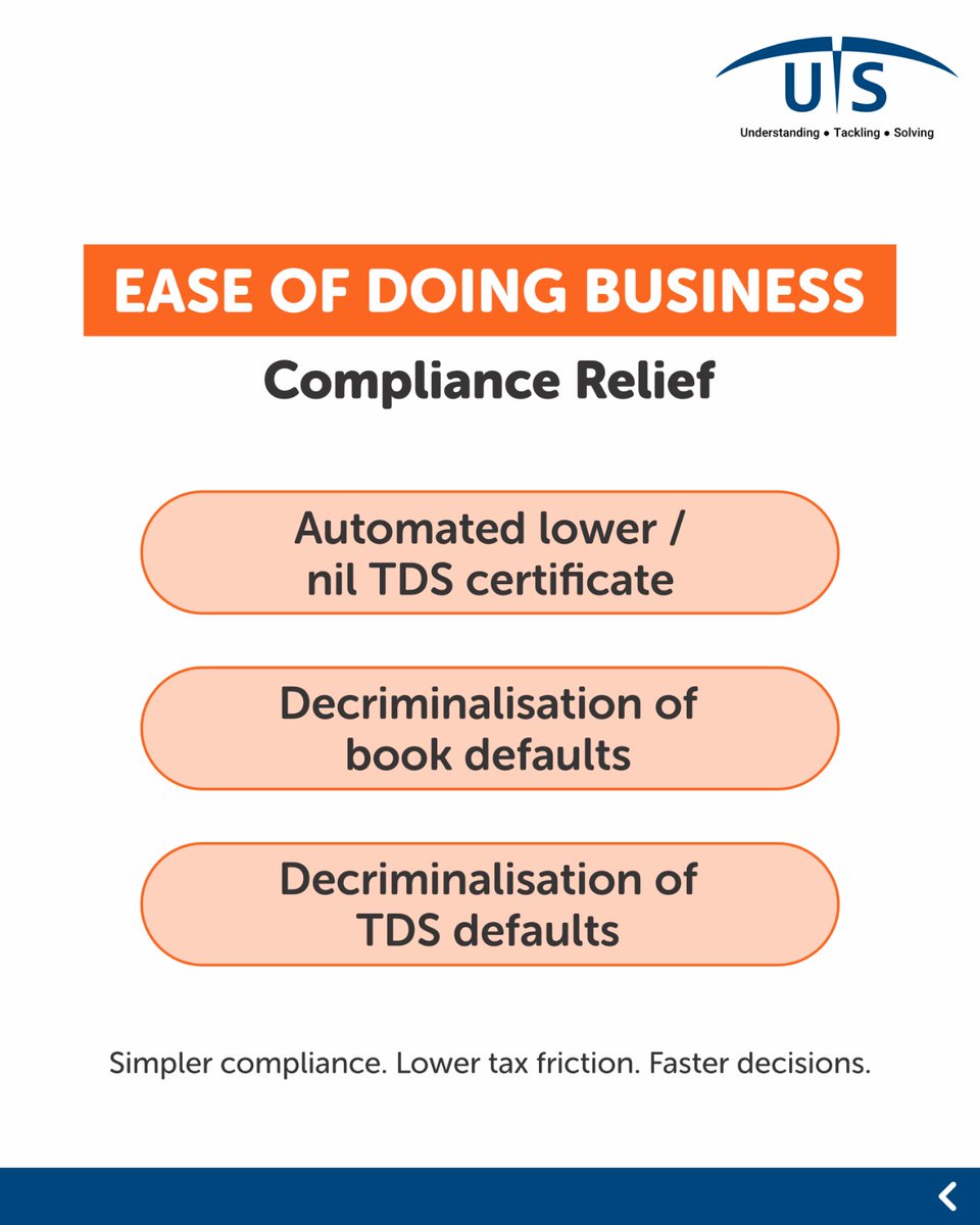 UTS_Consulting's tweet photo. Less complexity. More clarity. #Budget2026 introduces streamlined tax processes and greater flexibility for businesses and individuals. Change is here — preparation is power. #BudgetUpdates #Compliance #Finance #IndiaEconomy https://t.co/S9KyVSQUqy