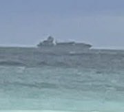 LoeSiri's tweet photo. Anyone know what kind of ship this is outside Altea, Spain? 
It was just rotating and it did not seem like a containership. At the same time we have a lot of wind, like big big storm…..

#altea #valencia #haarp #weathermodification https://t.co/oL38f8uFux