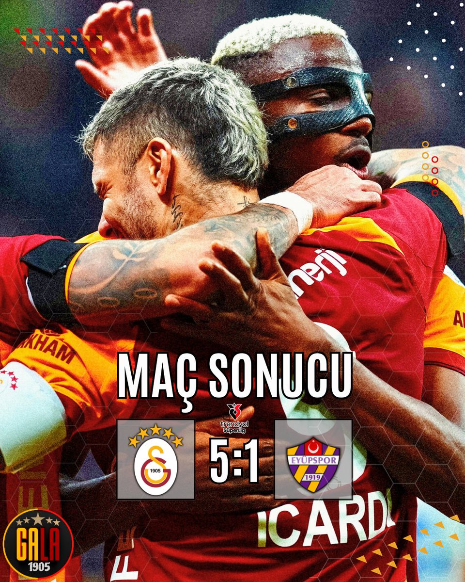 🦁 GALATASARAY ⭐️⭐️⭐️⭐️⭐️

#GSvEYP 💛❤️ #Hedef26 🏆