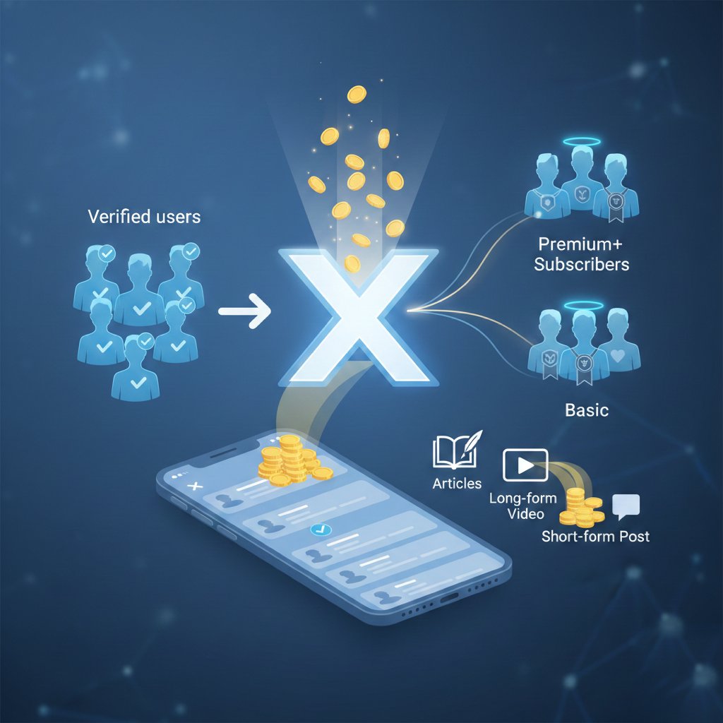 صناع المحتوى على 𝕏.. الجودة هي مفتاح الربح! 💰

​أرباحكم الآن لا تعتمد على الأرقام فقط بل تتأثر بـ:

​✅ تفاعل الموثقين: ظهور محتواك في "الجدول الزمني" للموثقين يزيد أرباحك.

✅ نوع المشتركين: مشاهدات مشتركي Premium+ لها قيمة وزنية أعلى.

✅ شكل المحتوى: المقالات والفيديوهات