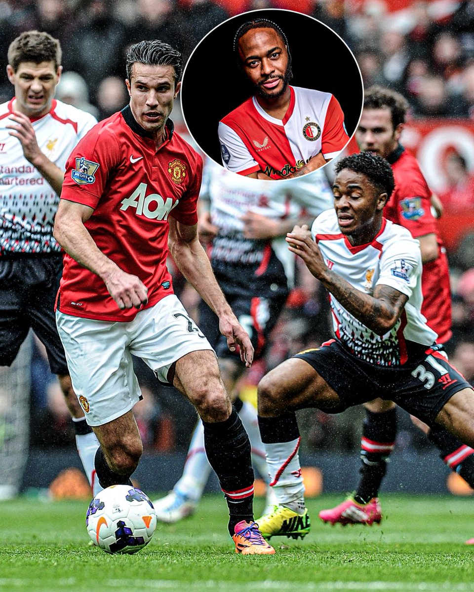 Raheem Sterling has joined Feyenoord, where Robin Van Persie will be his manager 👀

Throwback to them playing against each other in 2014 😅