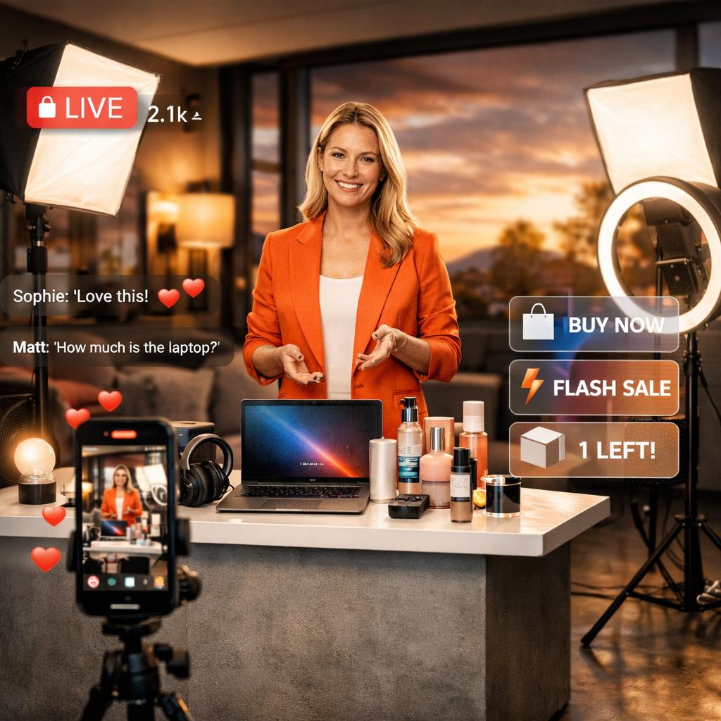 Live shopping isn’t a trend.
It’s a structural shift in how people buy.
Global live commerce is projected to exceed $1 trillion by 2026.

And Australia is only just getting started. 👇
👉 Read the full article here: webfx2digital.com/blog