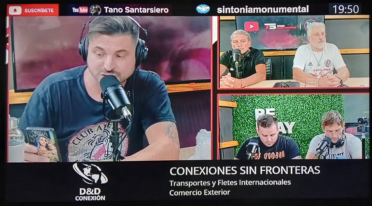 Saludos <a href="/TanoSantarsiero/">Tano Santarsiero</a> como siempre #Comodoro presente,programon de viernes,sin morisquetas no hay paraíso
<a href="/AguustinVidal/">Agustín •</a> Andresito es crack,River tendría que ser como <a href="/SintoniaMok/">📻 Sintonía Monumental🎙</a> e incorporar figuras que estén a la altura como los nuevos panelistas