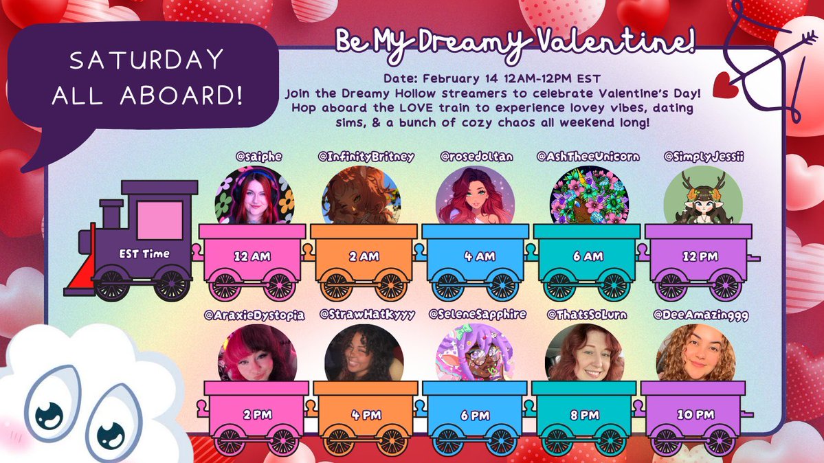 Hey Starlights ✨
No stream today — taking a little reset day!
BUT tomorrow at 6PM EST we’re playing Date Everything for the <a href="/DreamyHollowTV/">Dreamy Hollow ☁️</a> Be My Dreamy Valentine Raid Train 💘✨

Bring snacks, bring vibes, bring your best flirting advice 😌
See you tomorrow!