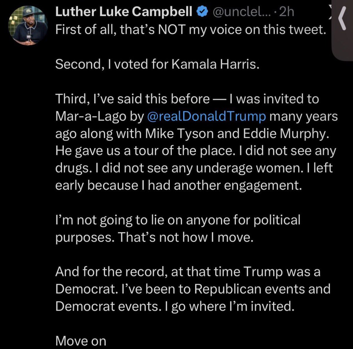 jammles9's tweet image. You’re wrong. Campbell himself said that never happened.