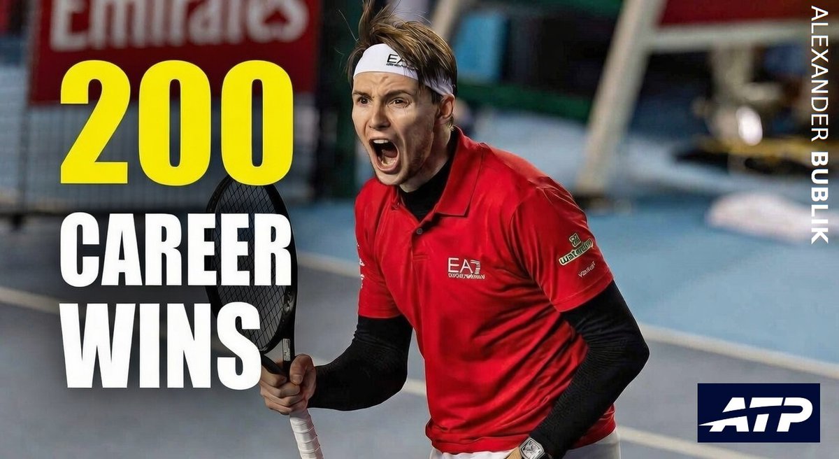 Alexander Bublik🇰🇿 nouveau centenaire ! 2⃣0⃣0⃣

Sasha a officiellement obtenu sa 200e victoire sur le circuit principal aujourd'hui ! 👏👏 

Il devient le 167e joueur ayant évolué au 21e siècle à atteindre ce palier 🔝