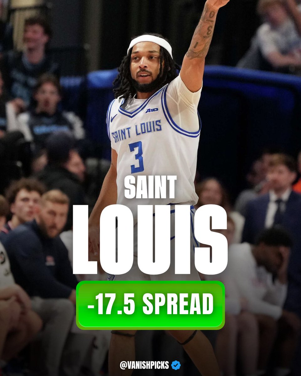 vanishpicks's tweet image. LOCK THIS SPREAD IN ASAP! 🔒 

Saint Louis University -17.5 Spread  
(-110 @bet365ca) #LSU     

Collab With @MrDiamondlocks 💎 (0-0)

With the Billikens entering at 23-1 overall and 11-0 in Atlantic 10 play, riding a 17-game win streak including seven straight on the road.