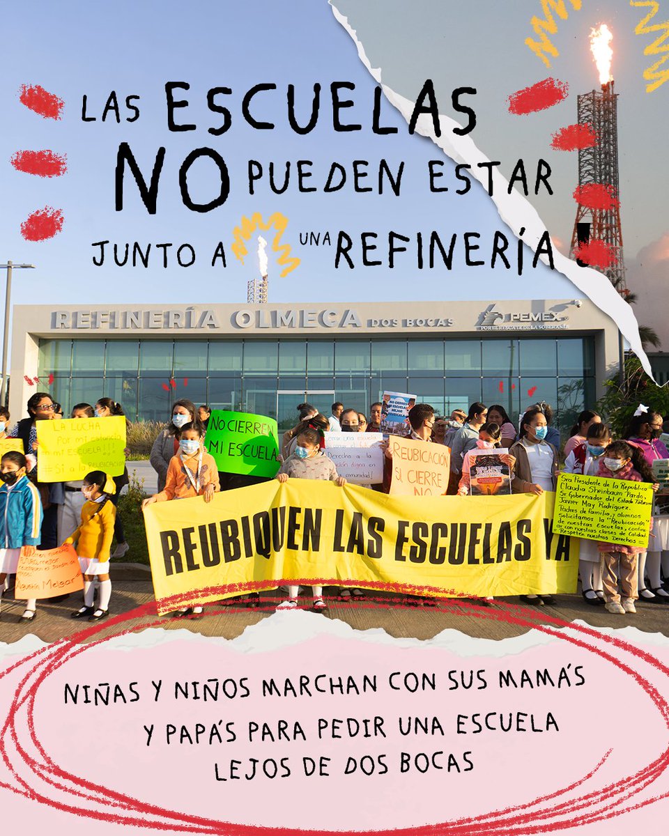CClimaticas's tweet image. ✊🏾 ¡Estudiantes del kinder Agustín Melgar y de la primaria Abías Domínguez Alejandro salieron a defender su derecho a una educación en un ambiente seguro en Paraíso, Tabasco!

Hagamos presión para que @Claudiashein cumpla su compromiso con la reubicación.