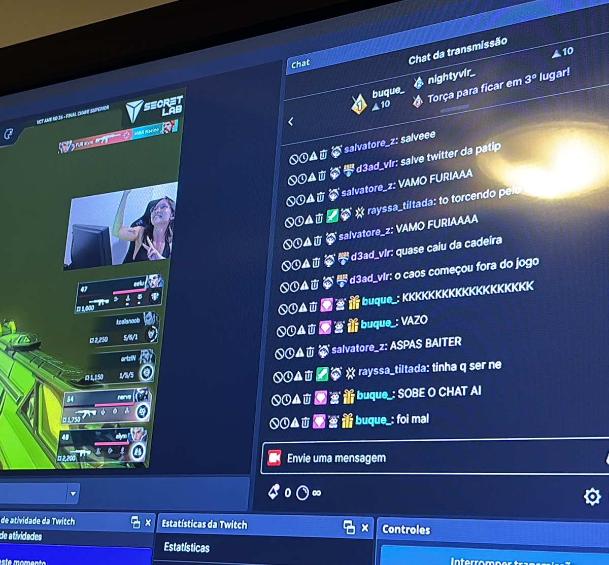 estão torcendo pra quem? 

valendo vaga no master santiagoooo vamo que vai ser jogão 

#VCTAmericas