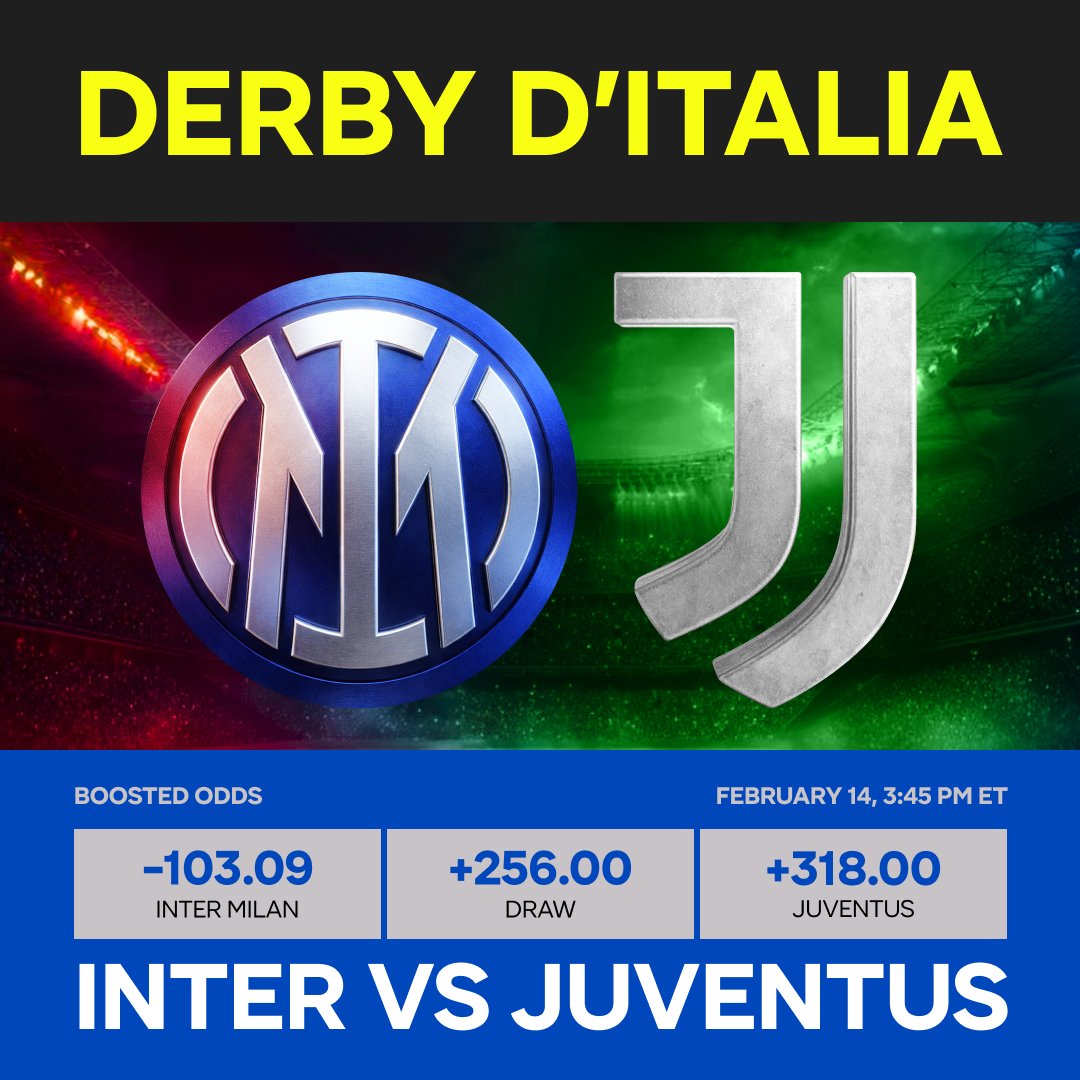 ParimatchCanada's tweet photo. 🇮🇹 Inter vs Juventus
Derby d’Italia.
Big names. Big rivalry. Big points on the line ⚽

Who steps up? 🔥 https://t.co/cwWhlqo915 

#SerieA #soccer https://t.co/xbHxeBKqtx