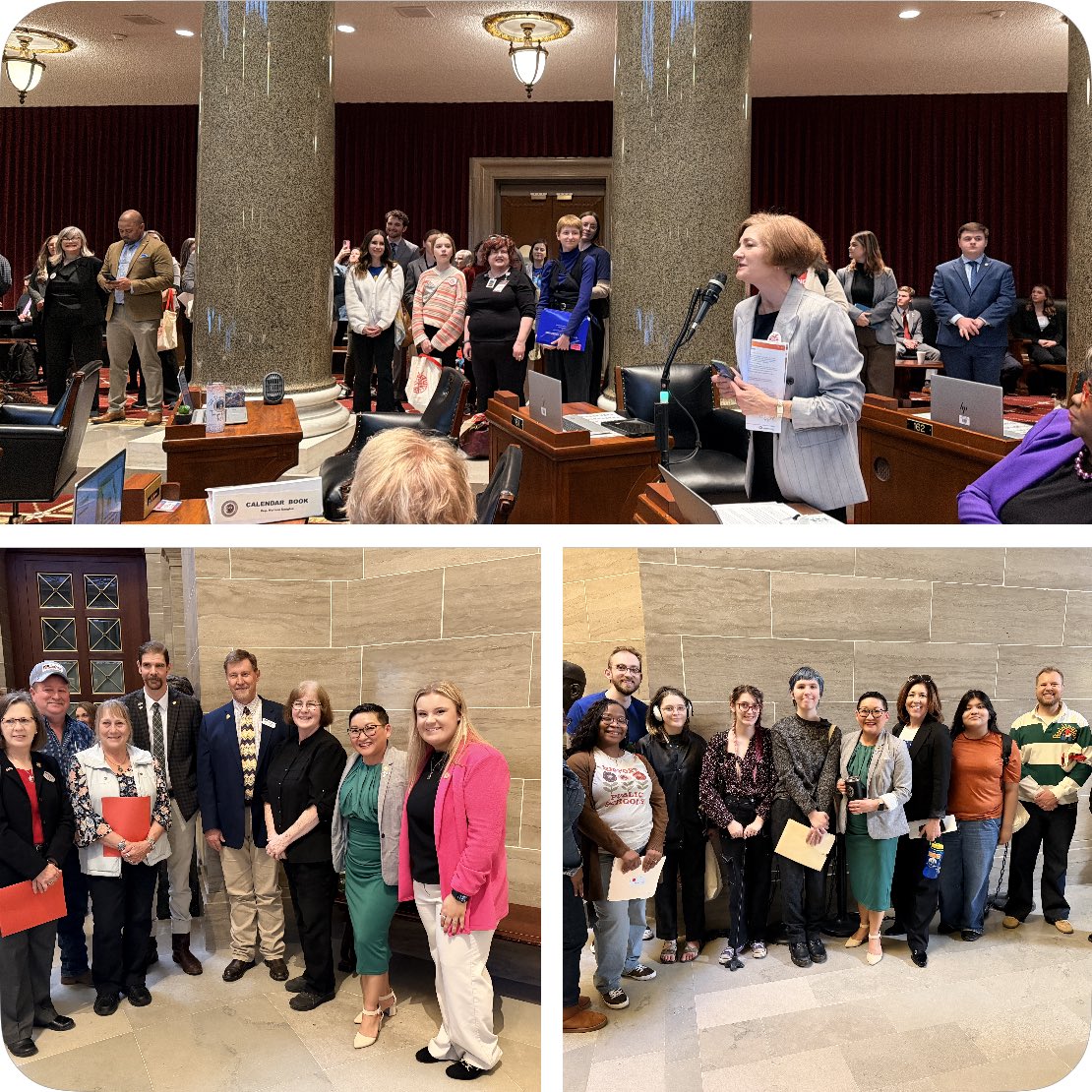 EmilyforKC's tweet photo. Weekly Capitol visitors! We may not catch photos of everyone, but we’re always energized by the folks who show up to advocate for the issues they care about — thank you for making your voices heard!
#Moleg #Advocacy #KCProud #EmilyforKC https://t.co/cwornHRDfx