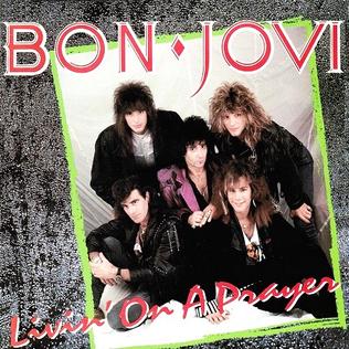 Feb 14, 1987: "Livin' on a Prayer" by Bon Jovi hit #1 on the Billboard Hot 100. #80s Held the top spot for 4 weeks.