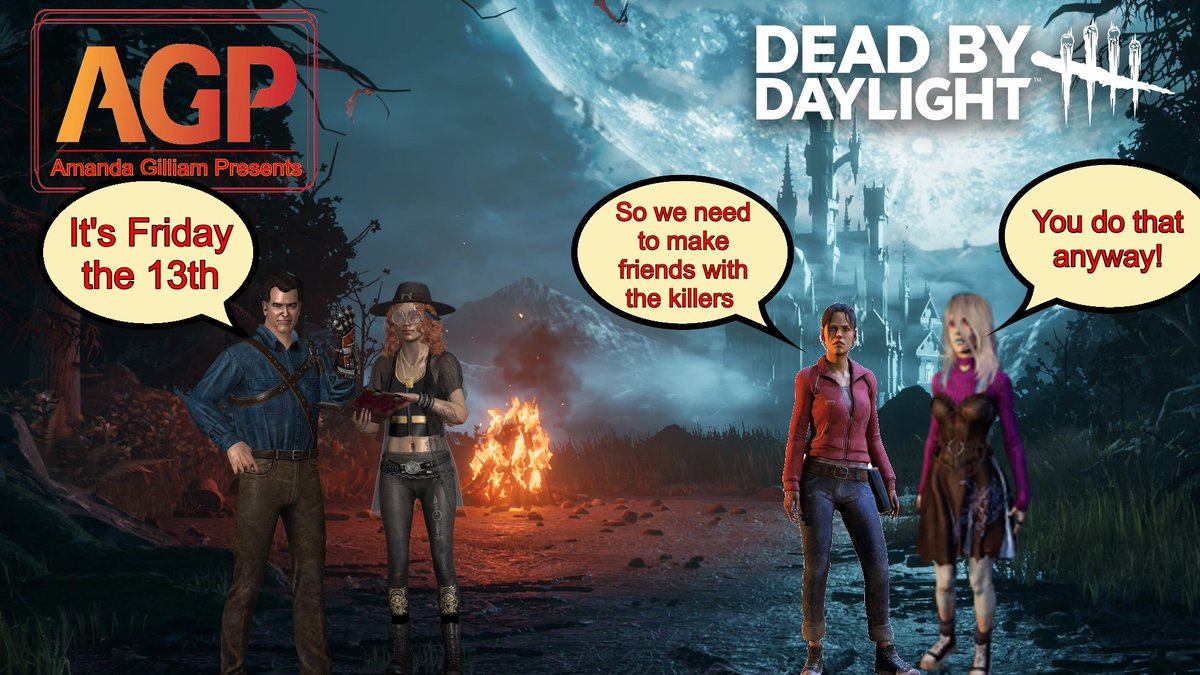 I am Live right now on #Twitch playing #deadbydaylight with my friends for #fridaythe13th 

twitch.tv/amandagilliamp…