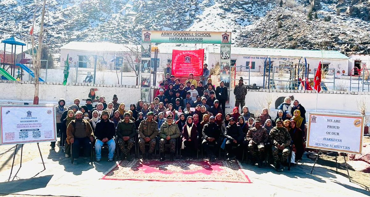 Army Goodwill School: Shaping Generations 

A multi batch Alumni Meet was held at Army Goodwill School, Harka Bahadur on 13 Feb 26. 

More than 80 alumni from far &amp; wide reunited, shared memories &amp; thanked teachers who shaped their success.

Endless pride, gratitude &amp; joy!!
