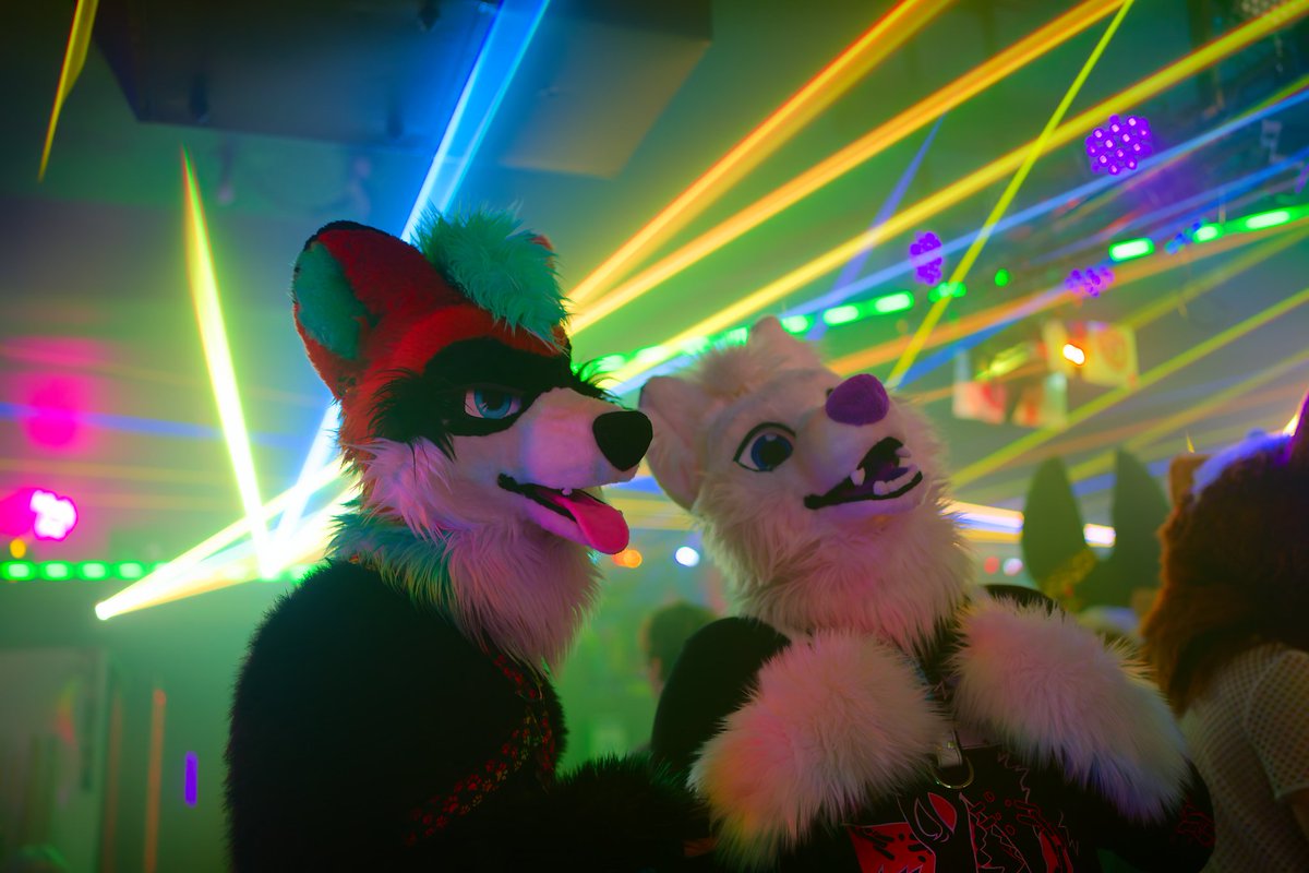 Local wildlife fascinated by lasers this #FursuitFriday! 📸: <a href="/ironfurr/">Ironfur</a>