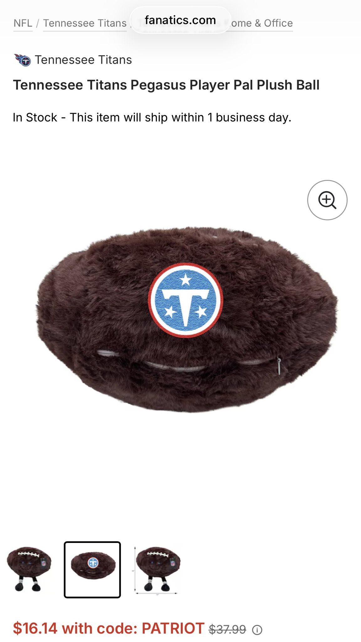 BREAKING: Fanatics leaked the @Titans
new logo on a $15 plush toy.
And it is as soulless as you imagined…
Via - @JevonsBurner On Twitter (X)