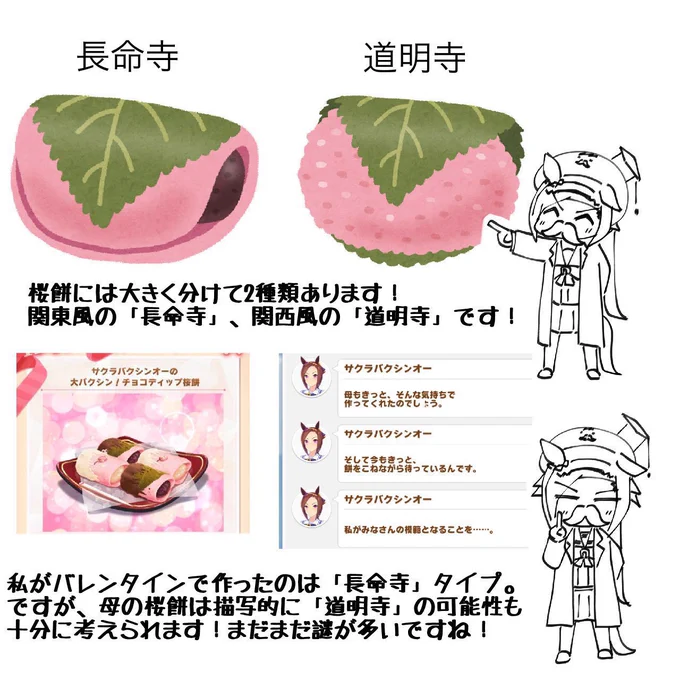 バレンタインデーなのでバクシンと桜餅解説 