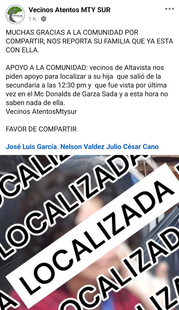 Atentos Mty Sur ¡vecinos en acción! tweet media