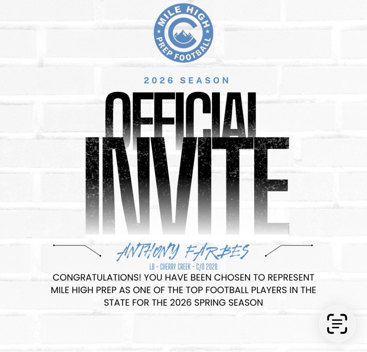 Thank you for the invite <a href="/milehighprep/">MILE HIGH PREP</a> to represent this spring!