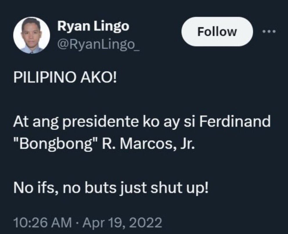Erickdapogi's tweet photo. @RyanLingo_ Para namang hindi nya binoto. Ngayon dada kayo ng dada! Eh di ikaw ngayon ang tanga. DDS na tanga! https://t.co/ipW75VtsSv