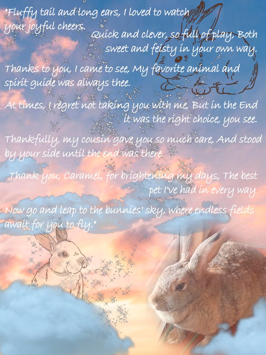 CuteXioraART's tweet photo. Illustrated Manuscript College work
Mine I did it of a poem I writed for my passed rabbit a year ago
#Art #Collegework #IllustratedManuscript #College https://t.co/gpSZd68INI
