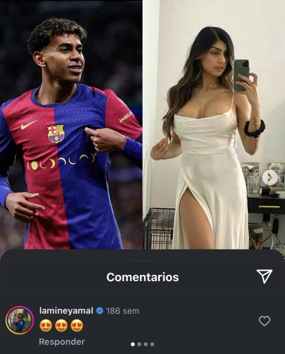 Lamine Yamal en el año 2020 dejaba comentarios en las publicaciones de Instagram de la reconocida Mia Khalifa.
Lamine también creció viendo buenas películas 😅

HOMBRE DE CULTURA 😎