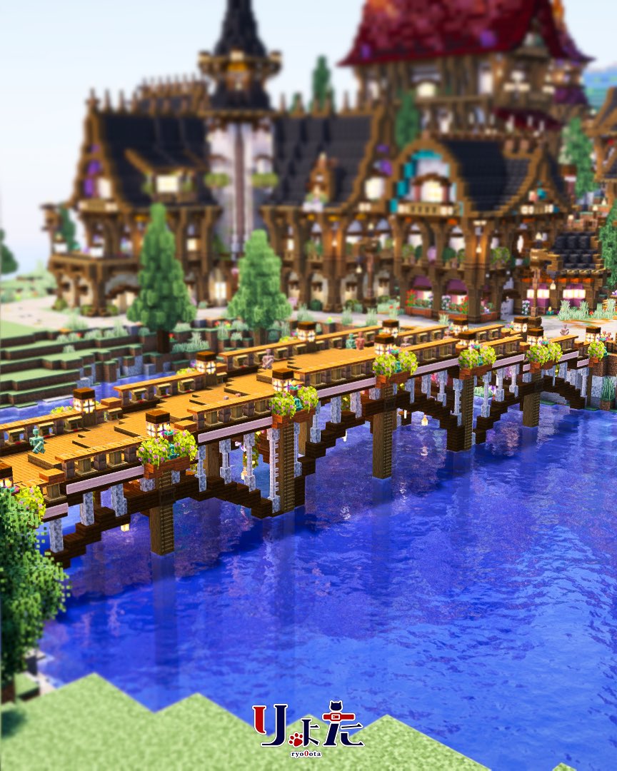 自島に橋をかけてみたよˆ⠒̫ˆ੭

#りょたクラ
#Minecraft
#Minecraftbuilds