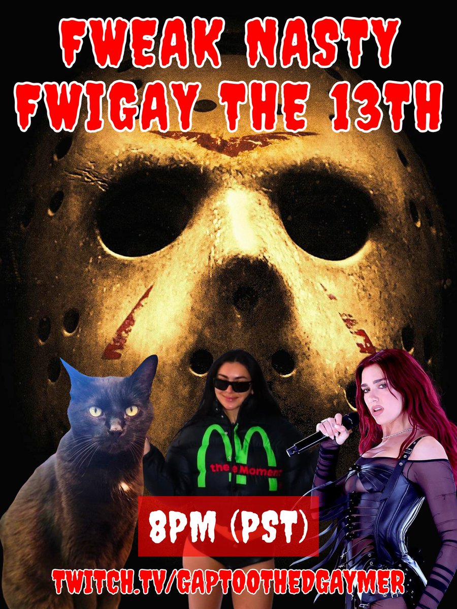 Happy Fweak Nasty FwiGay the 13th! We will be partaking in Pokémon rips, giveaways, Fweak Nasty Fortnite, and vibes. Hope to see SH'ALL later tonight!

twitch.tv/gaptoothedgaym…